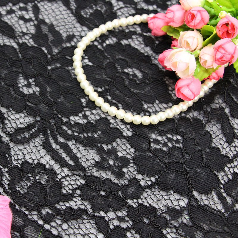 Lace Fabric Scallop Edge Dress for Women's Wear Wholesale Supplier 15